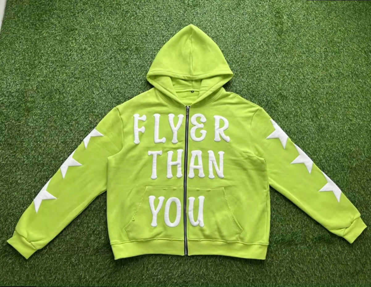 NEON GREEN ZIP UP